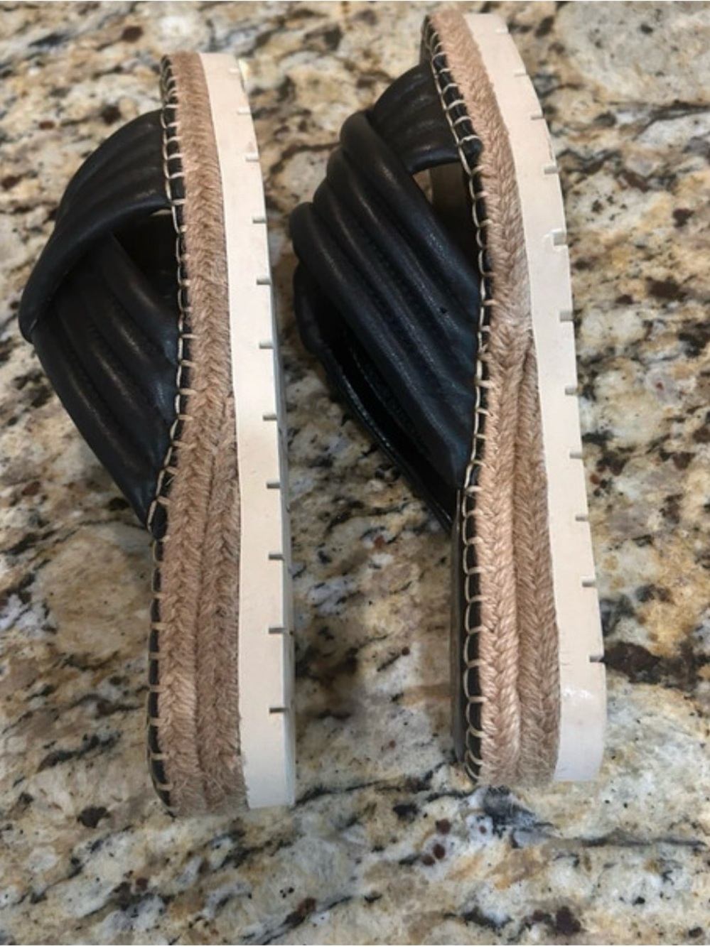 Vince Camuto Crossband Slide Sandals Black 6.5 no box - Picture 3 of 5